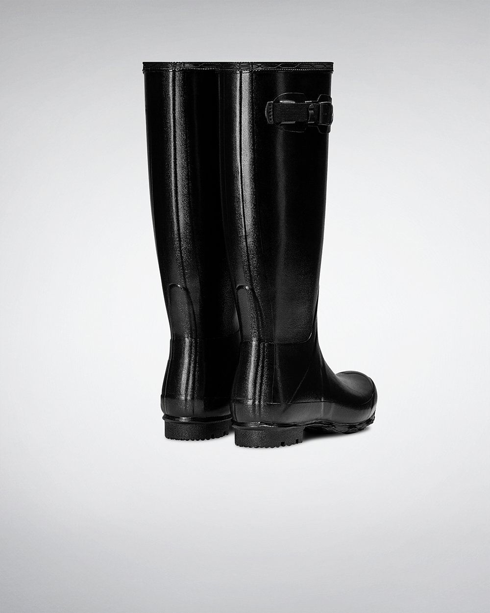 Womens Hunter Tall Rain Boots Black - Norris Field Gloss - 2190546-QK